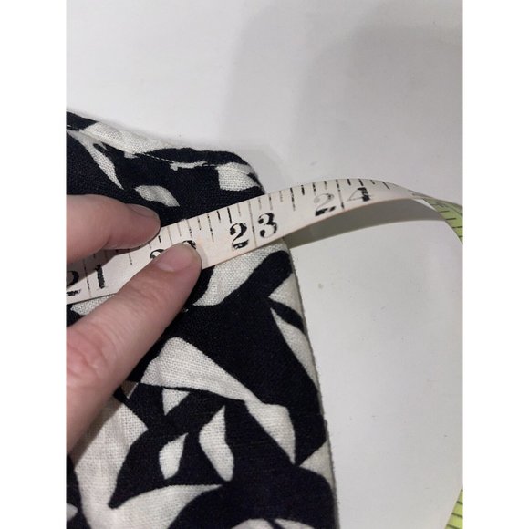 NWT Jason Wu Linen Blend Romper Plus Size 1X White Black Palm Leaves Sleeveless - Picture 4 of 6